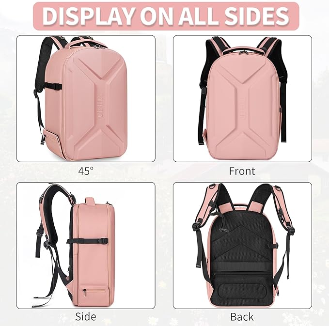 TORIBIO Camera Backpack, Hardshell DSLR Photography Camera Bag, Waterproof Hard Shell Camera Case with Tripod Holder & 15.6" Laptop Compartment Compatible with Canon/Nikon/Sony/DJI Mavic Drone