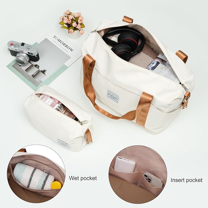 LONG VACATION 3 Piece Carry On Luggage 20 Inch Suitcase with Spinner Wheels, ABS+PC Hardshell Suitcase set with TSA Lock & YKK Zipper