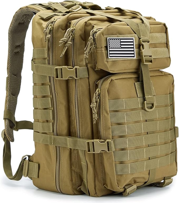 QT&QY 45L Military Tactical Backpacks For Men Camping Hiking Trekking Daypack Bug Out Bag Lage MOLLE 3 Day Assault Pack