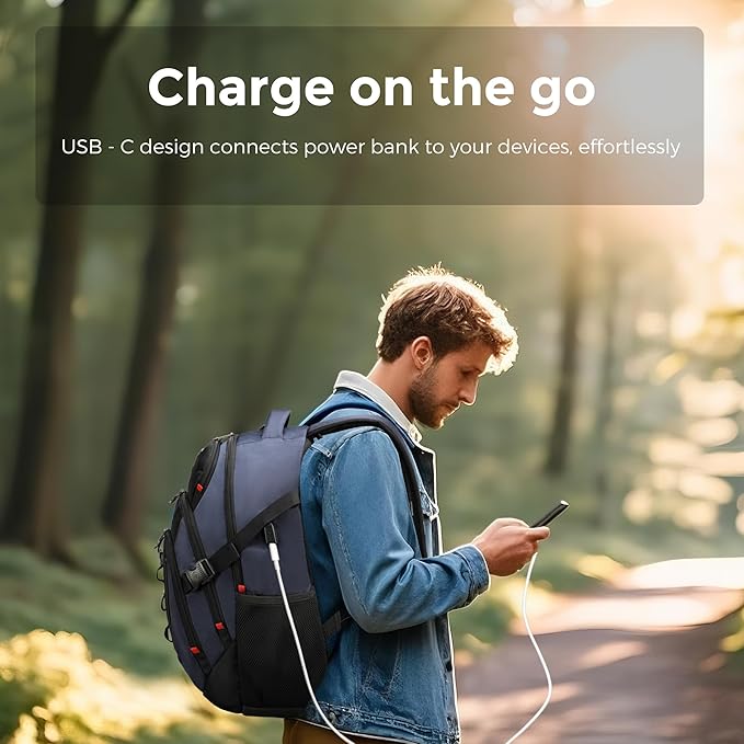Swissdigital Design Travel Backpack for Men with Apple Find My, Laptop Backpack with USB Charging Port, RFID Protection, Add-A-Bag System - Travel Backpack for Men