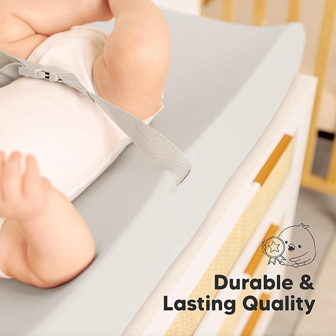 2-Pack Baby Changing Pad Covers for Girl, Boy, Neutral - Soft Viscose Derived from Bamboo Changing Table Pad Cover Sheets, Baby Nursery Diaper Changing Pad Cover, Contour Changing Pad Liner (Sage)