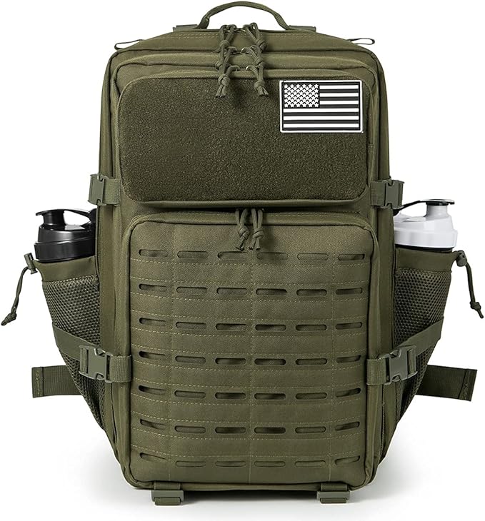 QT&QY 45L Military Tactical Backpacks For Men Camping Hiking Trekking Daypack Bug Out Bag Lage MOLLE 3 Day Assault Pack