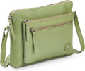 Wise Owl Accessories Small Soft Pebbled Real Leather Crossbody Handbags Purses Sling Crossover Shoulder Bag