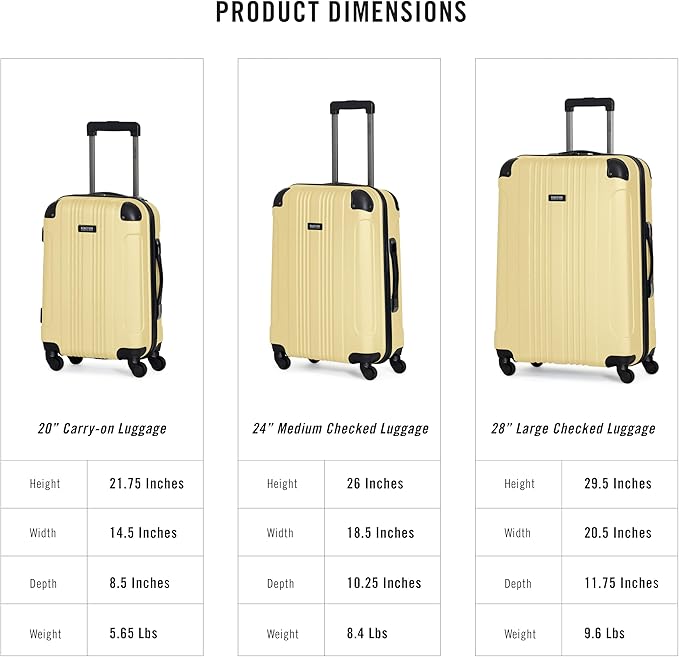 Kenneth Cole REACTION Out of Bounds, Pale Banana, 28-Inch Checked