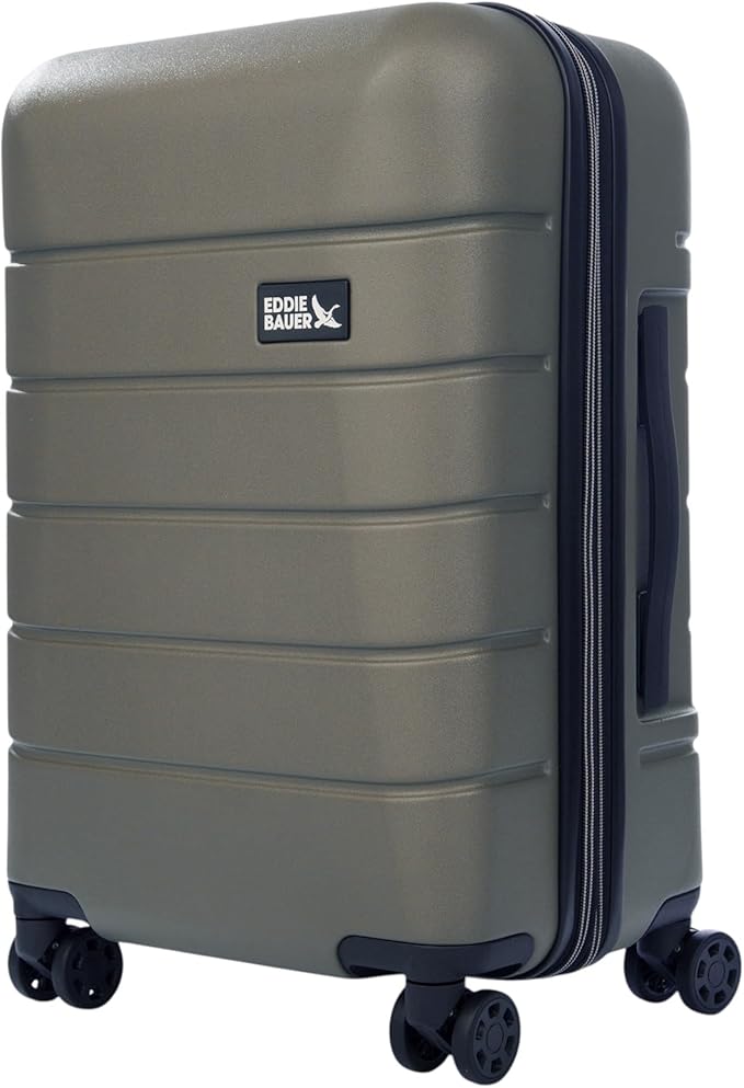 Eddie Bauer Glacier Carry-On 22" and Checked 30" Luggage | Hardside | Spinner Wheels | Expandable | Lightweight | Travel Essentials - Sprig Green