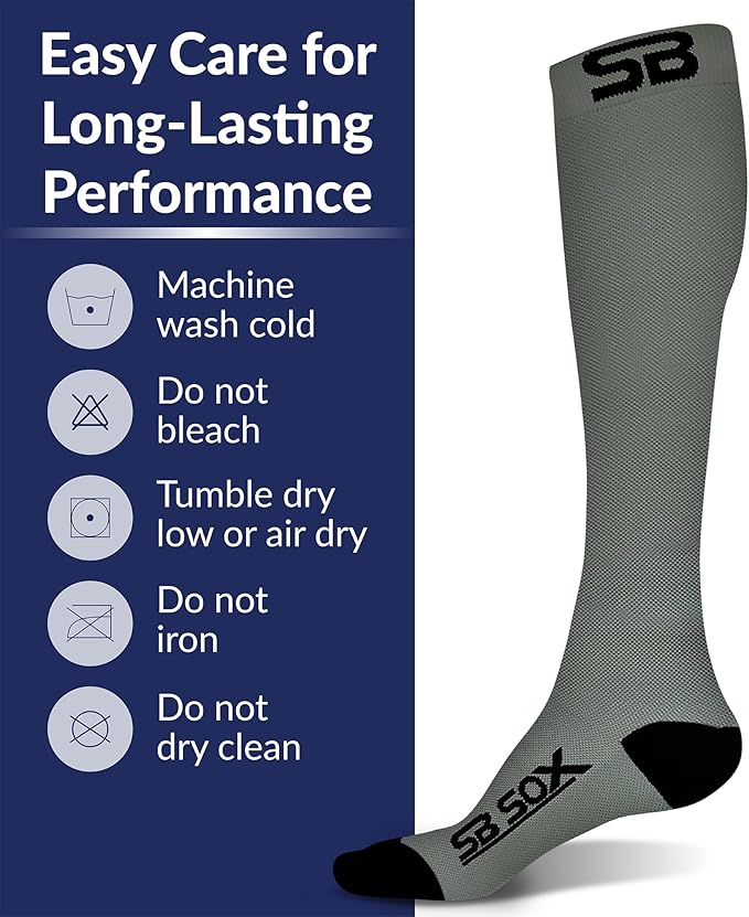 SB SOX Compression Socks for Men & Women (20-30 mmHg) - Best Support Stockings for Travel, Medical, and Sports - Perfect for Everyday Wear
