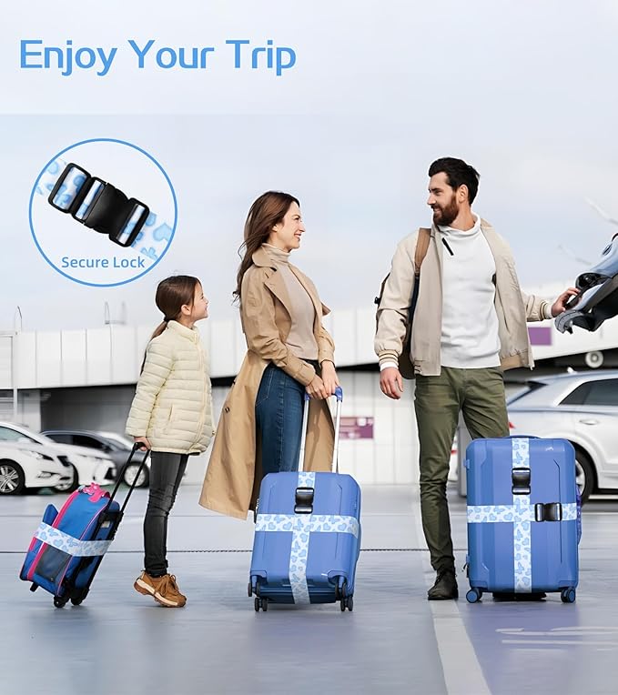 Luggage Straps for Suitcases Travel Belt Luggage Band Heavy Duty Traveling Luggage Identifier Cute Women Girls Unique Accesory,