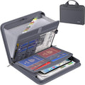 ENGPOW Accordion File Organizer,Fireproof Expanding File Folder with Multi Pockets,13 Pockets Document Organizer Bag with Handle & Labels,Portable Home Travel Safe Storage for Letter A4 Files,Gray