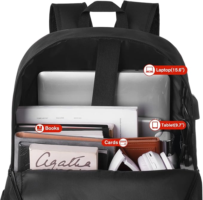 School Backpack 3PCS Sets for Teens Lightweight Bookbag with Lunch Bag Pencil Case for Middle School High School College