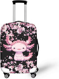 Cute Floral Axolotl Luggage Cover Travel Suitcase Protector Cover Zipper Closer for 22-25inch