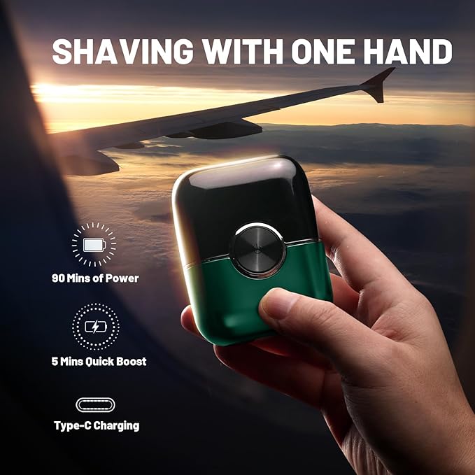 Electric Foil Shavers for Men: Upgraded Mini Electric Razor with 4 Floating Blades & Big LED Display - Foil Shaver for Men with 2 Gears Adjustable - Face Shaver with IPX7 Waterproof,USB Type C