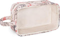 Narwey Clear Toiletry Bags for Traveling Women Men, Clear Travel Bags for Toiletries Makeup Bag Cosmetic Bag with Zipper, Make Up Organizer, Skincare Bag (Beige Flamingo)