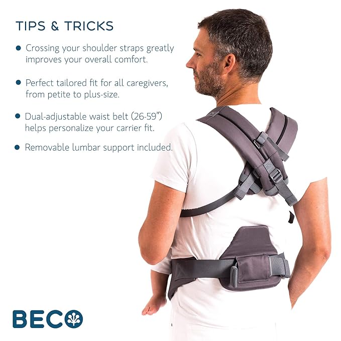 Beco 8 Baby Carrier from Newborn to Toddler (7-45lbs) - All in 1 Hybrid Front, Hip and Backpack Style Carrier with Breathable, Cooling Mesh - Rust