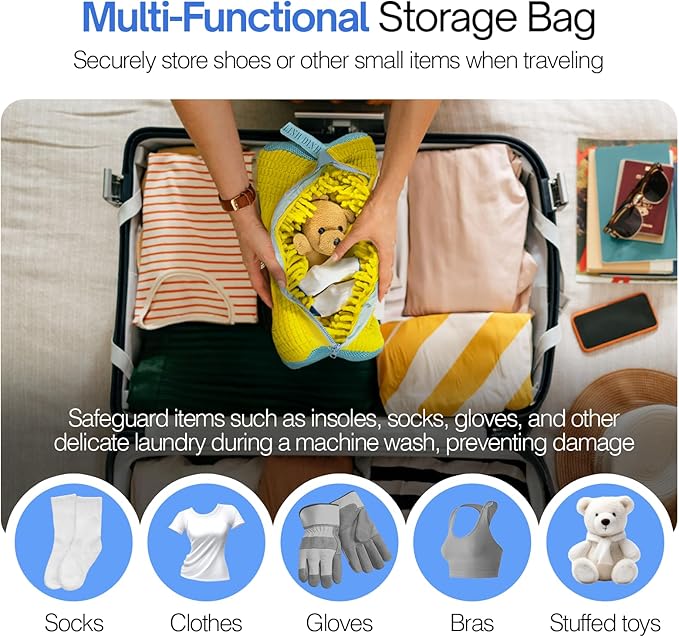 Shoe Washing Machine Bag Laundry Bags for Shoes Laundry Shoe Bag for Washer and Dryer Laundry Bag for Shoes Laundry Bags Mesh Wash Bags Sneaker Cleaner (2 Pcs Yellow)