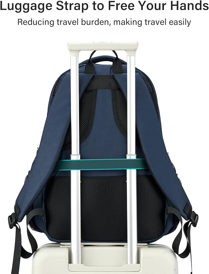 MILADA Travel Backpack For Men Laptop Backpack Women Business Carry On Backpack Airline Approved Fits 16.5 Inch Laptop Bag Work Backpack, Blue
