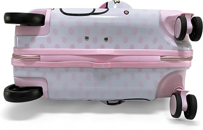 Fast Forward 18" Hello Kitty Kids Ride on Luggage-Hardshell Rolling Travel Suitcase-Lightweight Ride On Suitcase For Kids
