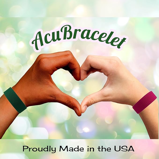 AcuBalance Motion Sickness Bracelets – Comfortable Waterproof Acupressure Band for Natural Nausea Relief, Ideal for Travel (Pair), Pink (Small 6")