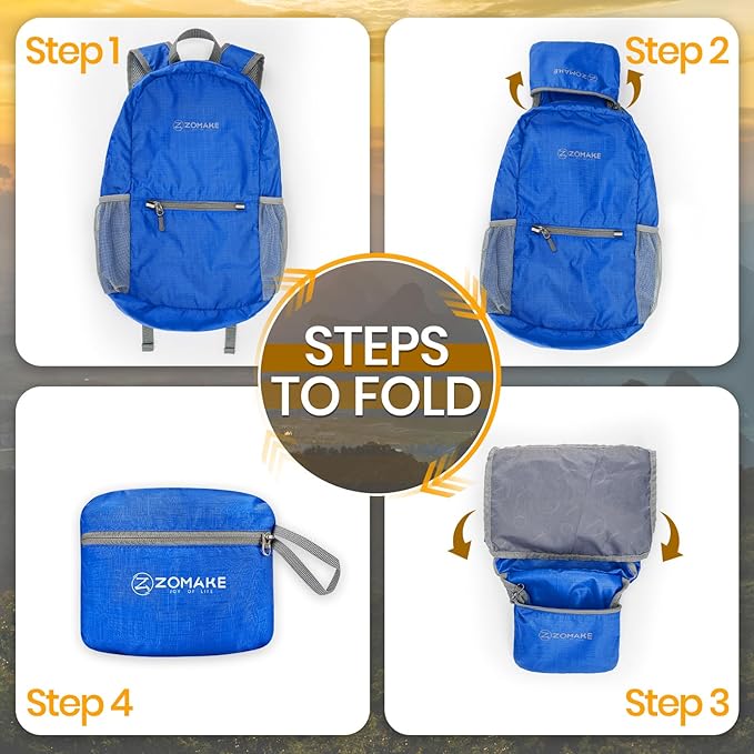 ZOMAKE Ultra Lightweight Hiking Backpack 20L - Packable Small Backpacks Water Resistant Daypack for Women Men(DodgerBlue)