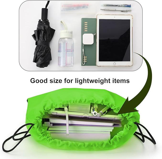 60 Pieces Drawstring Backpack Bags Sports Sackpack Bulk Cinch Gym Bag for Women Men Outdoor Sports Backpack for St. Patrick's Day Gift (Green)