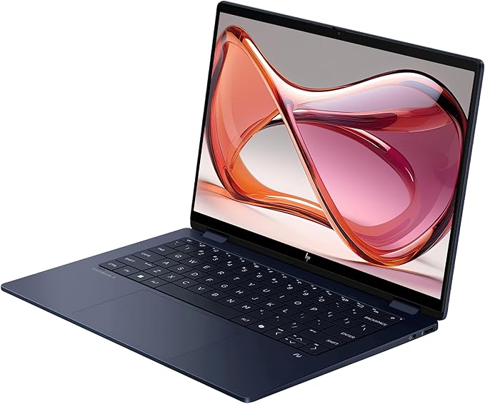 HP OmniBook X Flip 2-in-1 Copilot+ Laptop, Intel Ultra 7-256V, 16 GB LPDDR5x RAM, 1 TB PCIe SSD, 14" 2K (1920x1200) Touchscreen, Intel Arc 140V, Backlit Keyboard, W11 Home, Atmospheric Blue
