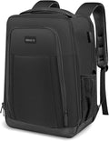 Travel Laptop Backpack for Men and Women, Business Anti Theft Slim Sturdy Laptops Backpack with USB Charging Port, Water Resistant College School Bag, Fits 15.6 Inch Notebook (Black)