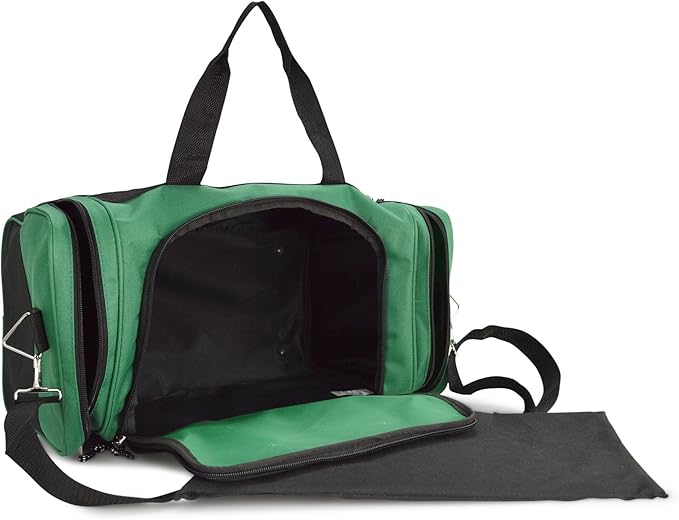 DALIX 21" Blank Sports Duffle Bag Gym Bag Travel Duffel Adjustable Strap in Green