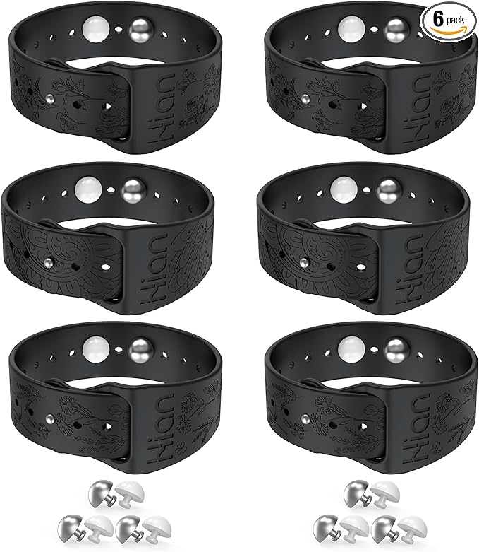 Hion Motion Sickness Bracelets Sea Sickness Wristbands for Motion Sickness/Morning Sickness/Pregnancy Nausea Anti Nausea Wristband Acupressure Nausea Bands Motion Sickness Bands（3Pairs-Black）