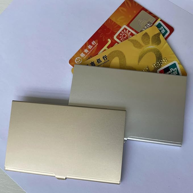 Aluminum SIM Card Case, 12 Slots Ultrathin Nano SIM Card Holder with SIM Card Adapter Kit for Travelers or Holiday Trip (Gold)
