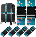 Adjustable Travel Luggage Strap Suitcase Belt Travel Bag Accessories 1.96 in W x 6.23 ft L