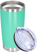 20oz Tumbler Stainless Steel Tumbler Cup with Lid Vacuum Insulated Double Wall Travel Mug, Durable Powder Coated Travel Coffee Tumbler Mug for Hot & Cold Drinks, Light Blue,1 Pack