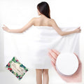 Premium Disposable Bath Towels, Extra Thicker and Larger (55.1” X 27.5"), for Travel Camping Hiking Backpacking, Portable Reusable Quick Dry Pure Cotton 2pcs