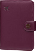 ZOPPEN Passport Holder Women, Passport Cover Travel Wallet Rfid Blocking Passport Wallet Cover Case Travel Essentials Document Organizer, Grape Purple