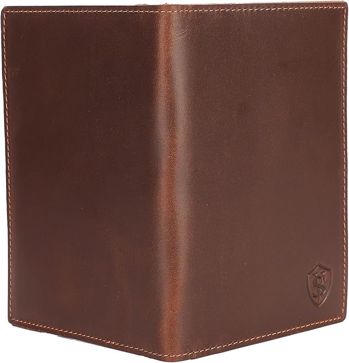 STAR VISTA Albatross Leather Travel Passport Holder, Minimalist Design, Full Grain Leather Case for Men and Women - Slim Passport Wallet, Bifold, RFID Blocking