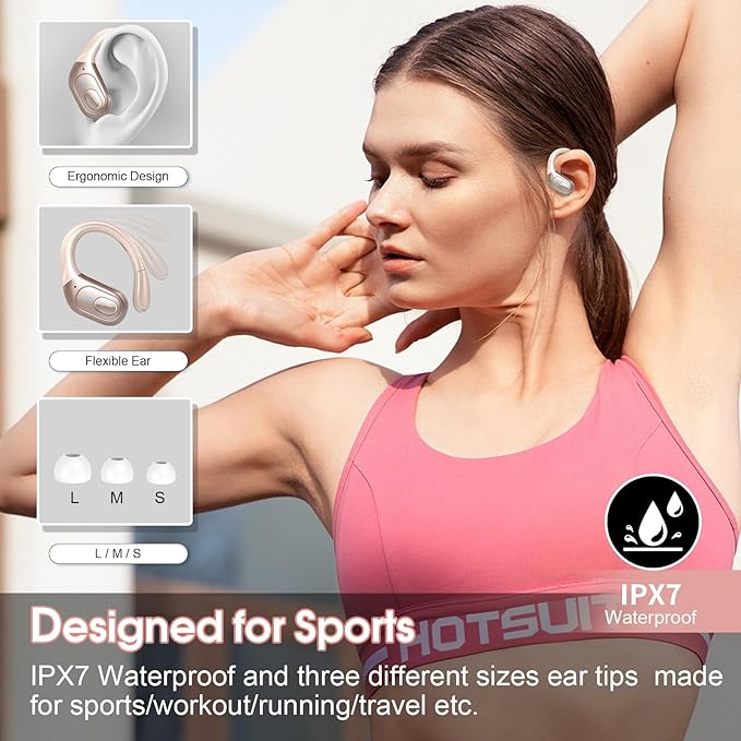 AI Translation Earbuds Real Time, 164 Language Translator Earbud 3-in-1 Bluetooth 5.4 Translator Earbuds with 6 Translation Modes, 75H Translators Headphones with APP for Travel Business, Rose Gold