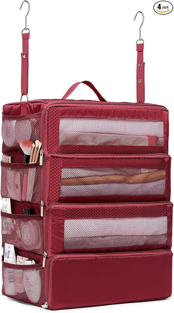Suitcase Organizer Travel Bags Organizer for Luggage Compression Hanging Packing Cubes for Travel Carry on Closet (Bag Only)
