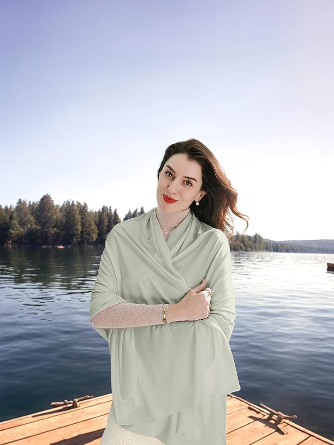 VENVSBEE Shawl Wraps for Women, Travel Scarf Soft Blanket Wrap Pashmina Travel Accessory for Airplane