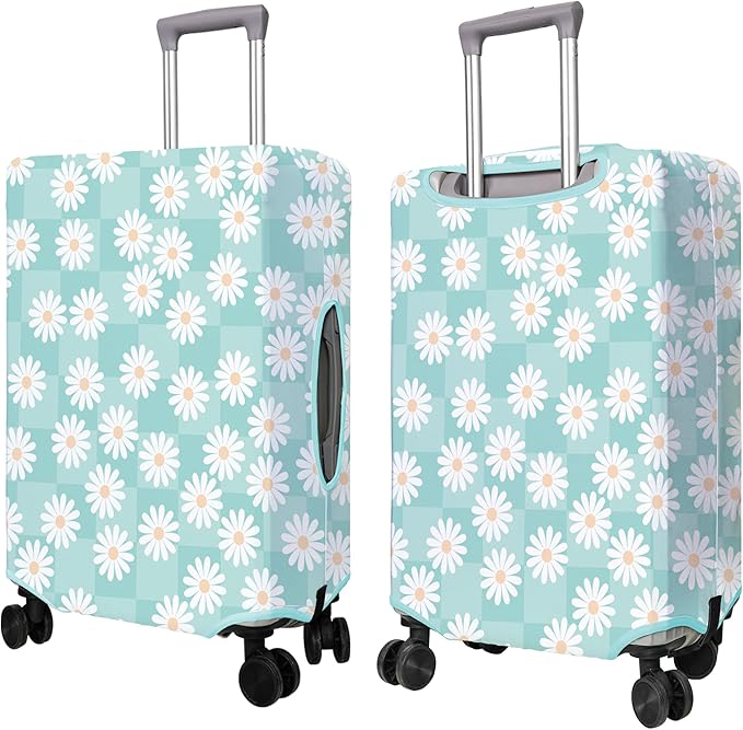 Travel Luggage Cover Suitcase Protector Fits 18-32 Inch Wheel Covers PatternedTravel Related Items Flower Luggage Protector Elastic S