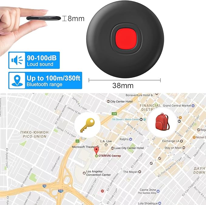 Air Tracker Tags-4Pack,IP68 Waterproof Smart Tag Tracker,Bluetooth Luggage Tracker Works with Apple Find My APP (iOS Only),Key Finder and Item Locator for Luggage,Backpack,Wallet and Pet