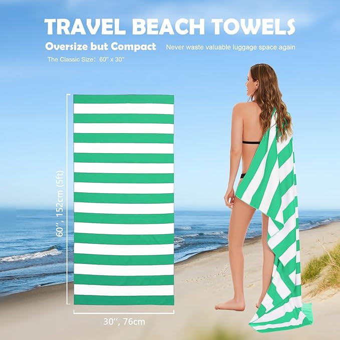Your Choice Microfiber Quick Dry Sand-Free Beach Towel for Adults & Kids (67x35 Inch, 60x30 Inch) - Oversized, Compact, Lightweight, Absorben