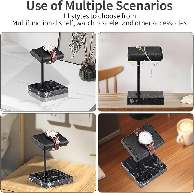 LYS&LYX Watch stand watch display stand watch holder watch Handcrafted watch holder (1black)
