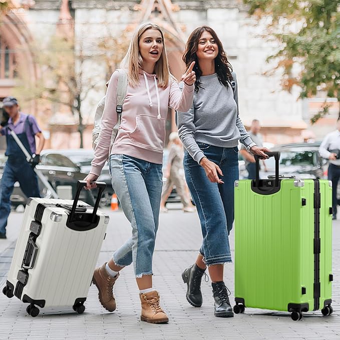 Krute Aluminum Frame Carry On Luggage 20 Inch Zipperless Luggages USB Charger Hardside PC Suitcase With Spinner Wheels Airline Approved Hard Shell Suitcases with TSA Lock (1 Piece)