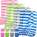 Sfee 4 Pack(8Pcs) Microfiber Travel Towel, Beach Towel Quick Dry Towel Camping Towel Super Absorbent Compact Lightweight Sports Towel Gym Towel Set for Beach, Gym, Hiking, Pool, Backpacking, Yoga