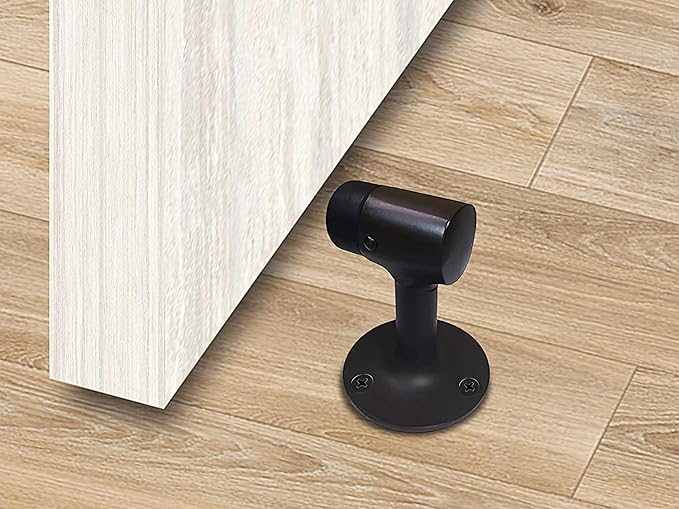 QCAA Solid Brass Door Stop, 3" Height, US10B ORB Oil Rubbed Bronze, Made in Taiwan, 1 Pack