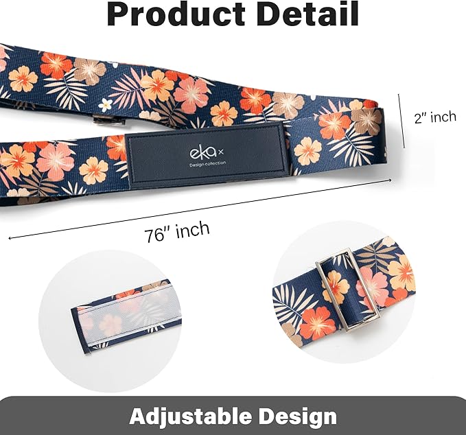Luggage Straps for Suitcases,Adjustable Luggage Elastic Belt, Travel Essentials for Airport,Station, Vibrant Designs, Hula Girl