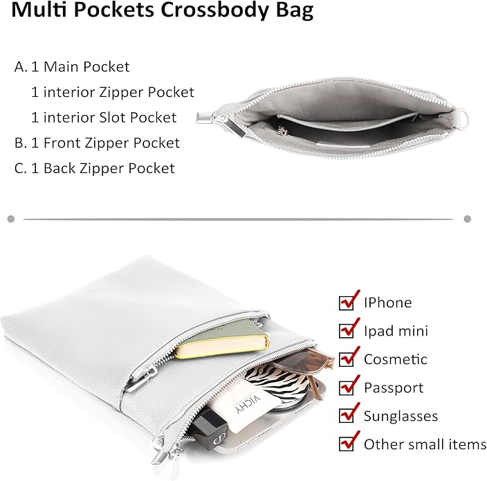 befen Genuine Leather Small Crossbody Purses for Women Travel Cross Body Bags Lightweight with Adjustable Shoulder Strap