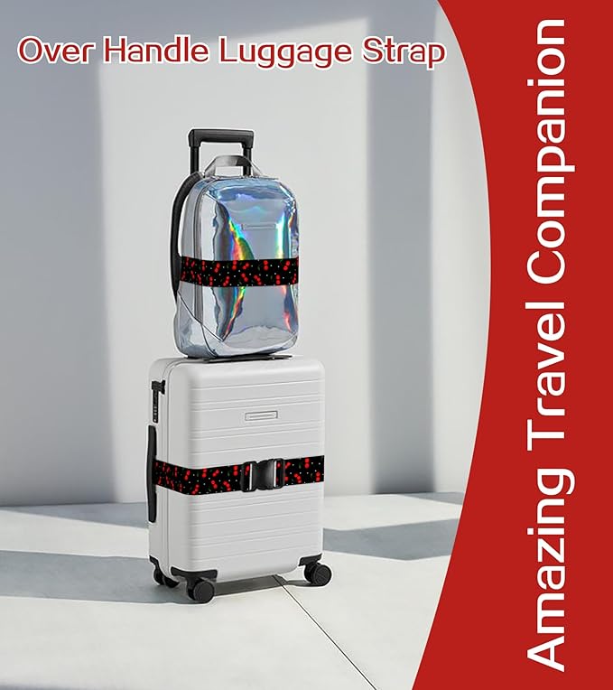 Luggage Straps for Suitcases Travel Belt Luggage Band Heavy Duty Traveling Luggage Identifier Cute Women Girls Unique Accesory,
