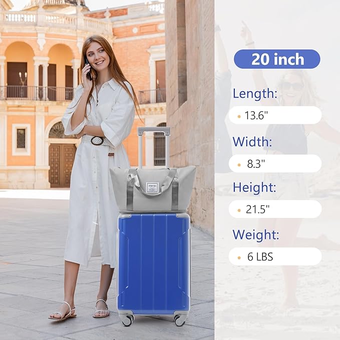 Merax Luggage Set 3 Piece, 20 Inch Carry on Spinner Suitcase with Corner Guards, Lightweight Durable, Airline Approved for Business or Weekend Travel