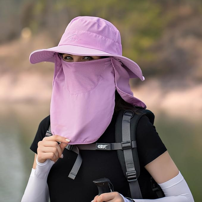 Sun Hats for Men Women Fishing Hat UPF 50+ Breathable Wide Brim Summer UV Protection Hat