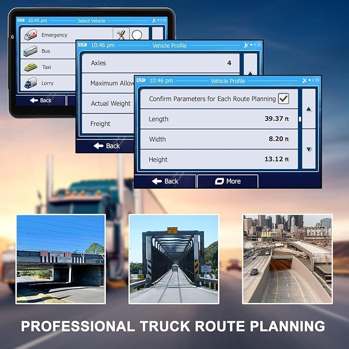 Car GPS Navigation, Latest 2025 Map 7 inch Touch Screen Car GPS, Voice Turn Direction Guidance, Support Speed and Red Light Warning, Install The Latest Map of The United States