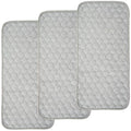 BlueSnail Quilted Thicker Waterproof Changing Pad Liners 3 Count(Gray 13” x 27”)